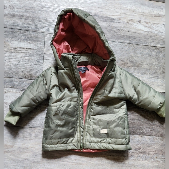 Infant 7 For All Mankind Jacket- Sage - Picture 3 of 7